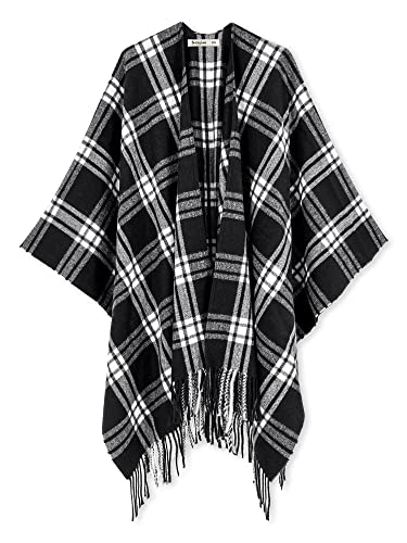 Image of Breezy Lane Women's Shawl Wraps Warm Poncho Ruana Wrap Cardigan