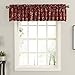 Sun Zero Celestia Circular Energy Efficient Curtain Valance, 54" x 18", Brick Red