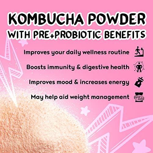 Qula Kombucha Powder, Live Probiotic Prebiotic Drink Mix, Real Fruit Fiber, Apple Cider Vinegar, Travel Friendly Gut Health, Gluten Free, Alcohol Free, No Added Sugar-Electric Berry And Shapeshifter ( #TOP3