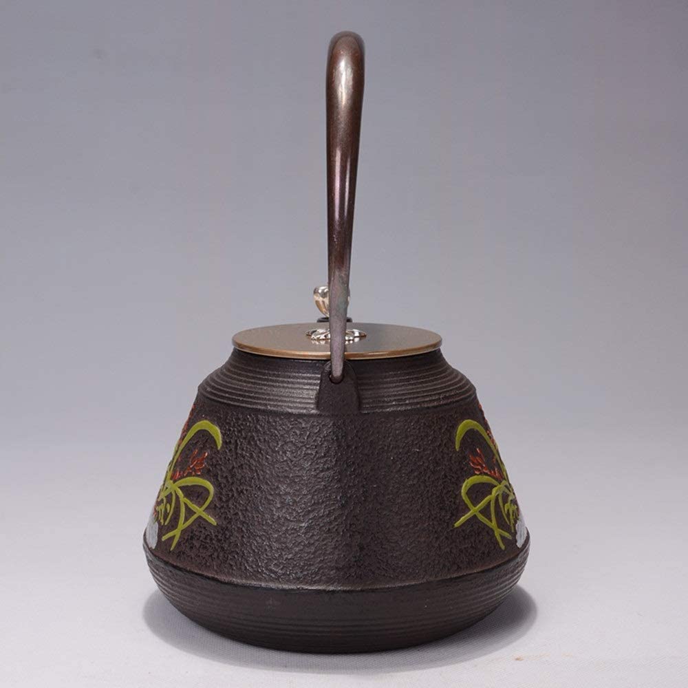 Czajnik, czajnik do herbaty Żelazny czajniczek Zielona trawa Rdza Żelazny czajniczek Design 1200 ml jest idealny dla miłośników herbaty na zieloną herbatę lub torebki z herbatą
