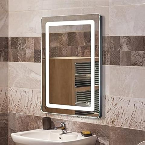 POPSPARK Espejo de baño colgante LED sin marco Cover