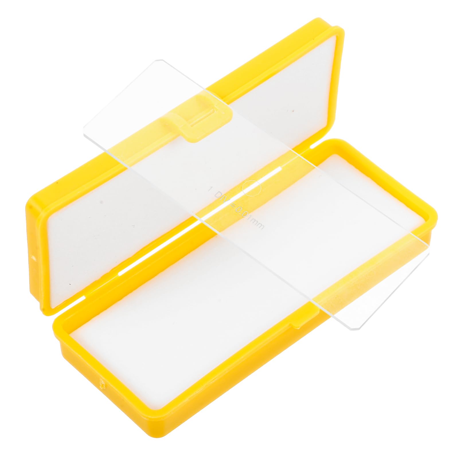 SOLUSTRE Microscope Calibration Slide Ruler Plastic Calibration Slide Glass Stage Micrometer Multifunctional Reticle Calibrating Ruler