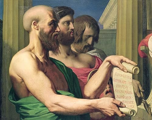 Posters et art pour décoration chambre l'étude des tragédiens grecs Ingres 60x90