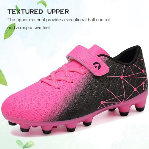 Kids Soccer Cleats Boys Girls Firm Ground Soccer FG/AG Soccer Athletic Outdoor Football Shoes Youth Turf Soccer Cleat Soccer Shoes for Little/Big Kid2
