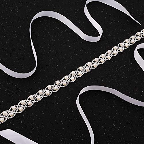 Crystal Wedding Belt Pearls Bridal Belt Handmade Rhinestone Wedding Dress Belt for Bride Bridesmaid Gowns3