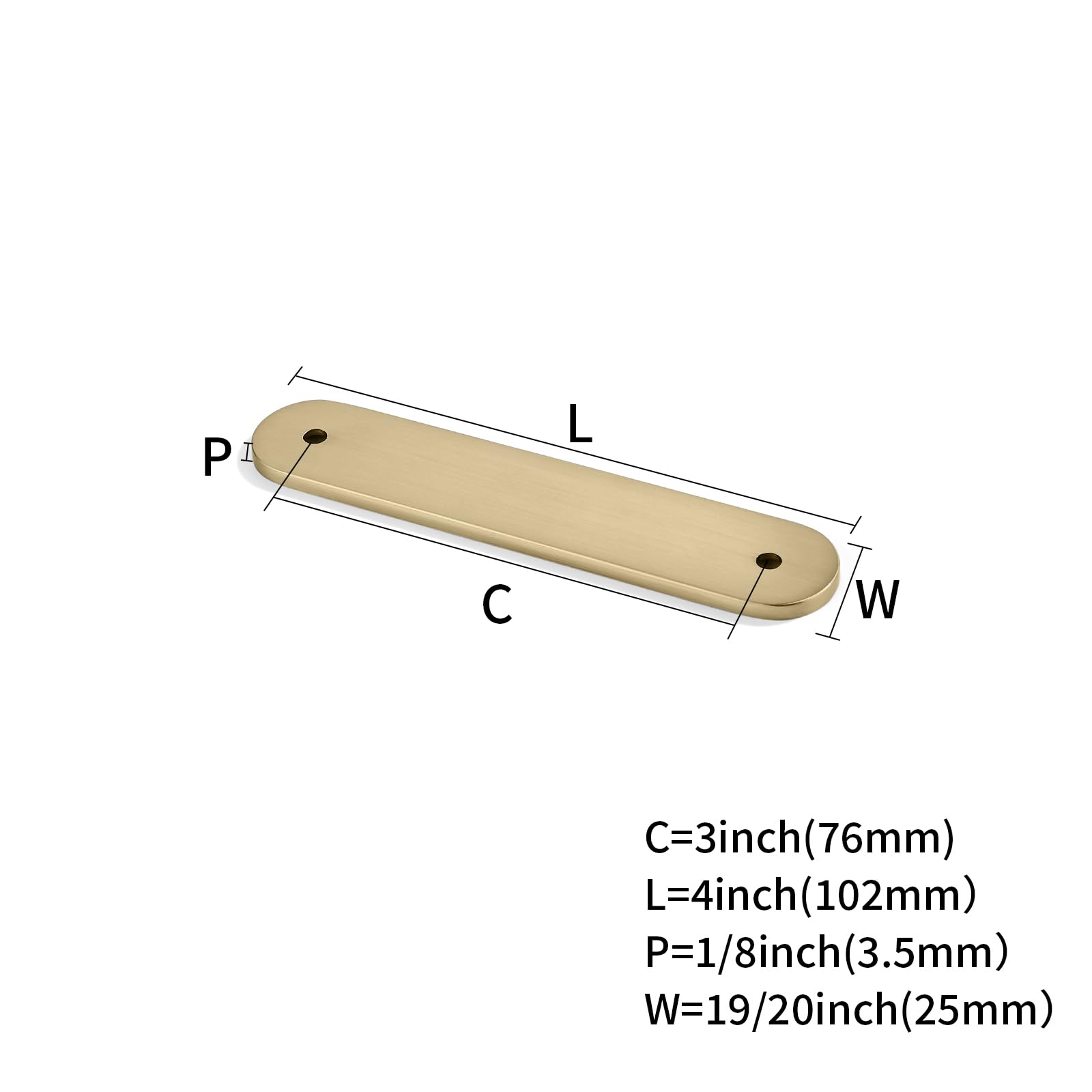 KHTUMEWARE-368BP Backplate, Champagne Bronze, 3 in (76 mm) Length, 2-Pack in Champagne Bronze — KHTUMEWARE