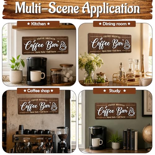 Elegant Natural Coffee Sign Wooden Wall Art for Kitchen, Easy to Install Hanger for Bar and Living Room, Ideal Gift for Coffee Enthusiasts - Image 5