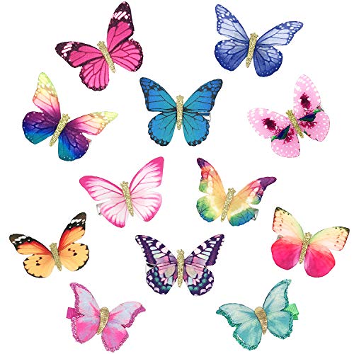 Elesa Miracle Baby Girl Butterfly Hair Clips Toddlers Infants Kids Butterfly Clips Barrettes