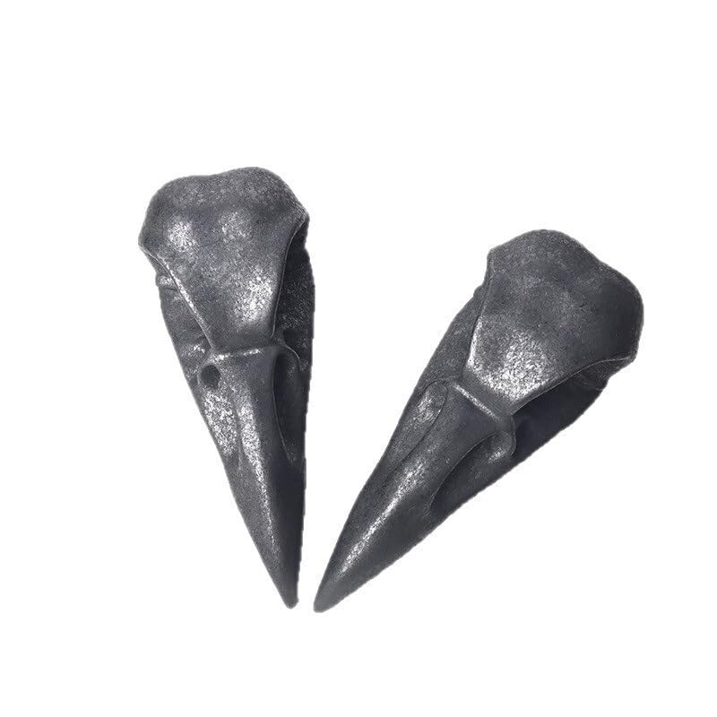 Cráneo de cuervo de shungita PKNVKZIDK, 2 esculturas de 10cm pulidas a mano para decoración gótica