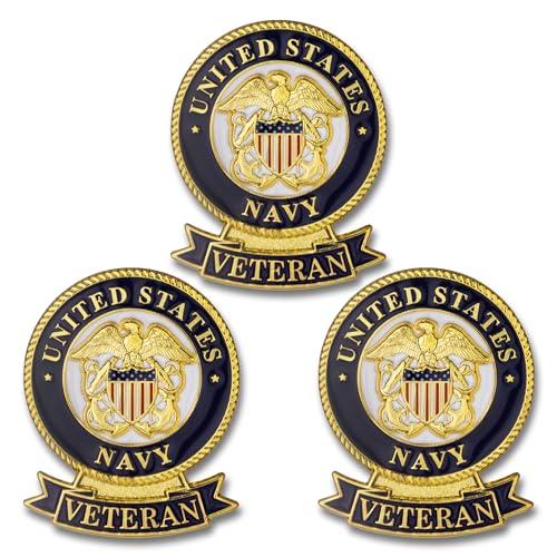 Image of SHOP AWARDS AND GIFTS United States US Veteran Lapel Pin, Retirement and Service, 1-1 /8 inch
