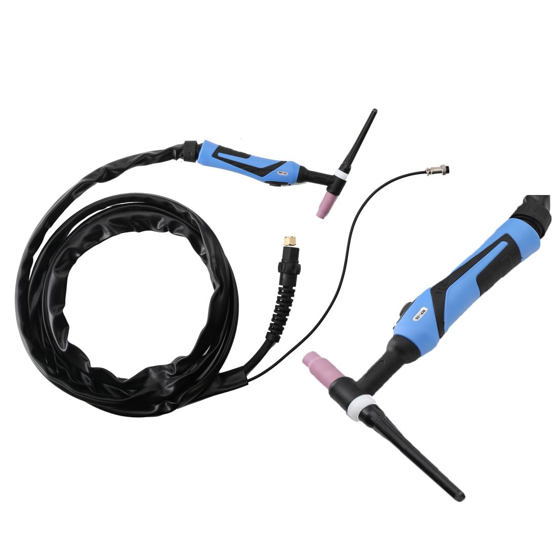 WELDINGER WIG-Schlauchpaket WP26 flex 4 m lang mit 2-poliger Steuerbuchse 9 mm Dorn flexiblem Brennerkopf (SPW13 WELDINGER WIG-Schlauchpaket WP26 flex 4 m lang mit 2-poliger Steuerbuchse 9 mm Dorn flexiblem Brennerkopf (SPW13
