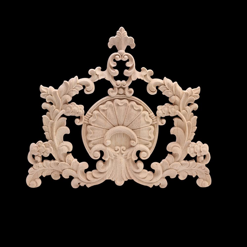 Applique bois de caoutchouc sculpte C12,2 coin moulure decoration retro