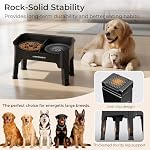 URPOWER Mess Proof Elevated Dog Bowls 4 Height Adjustable Raised Stand with No Spill Water Bowl and Slow Feeder Dog Bowls Non-Slip Food and Water Bowl Set for Small, Medium & Large Dogs - Image 7