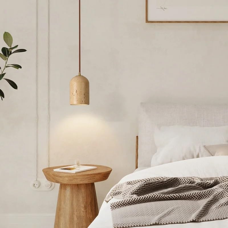 Suspension LED en bois gain de place pour chevet et chambre