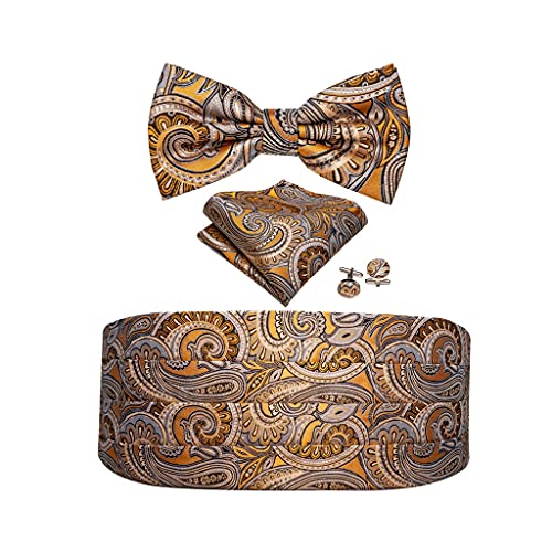 Set de corbata de seda floral para hombre