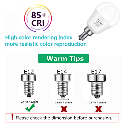 Ajuns Led Ceiling Fan Light Bulbs 40W Equivalent 120V Led Candle Holder Bulb, 5W 2700K Warm White Used For Chandeliers, Ceiling Fan Lights, Wall Chandeliers, Etc, E12 Base 4Packs #TOP5