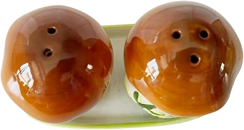 Miniatura 5 de Pintado a mano 3D cerámica sal y pimienta coctelera conjunto, setas