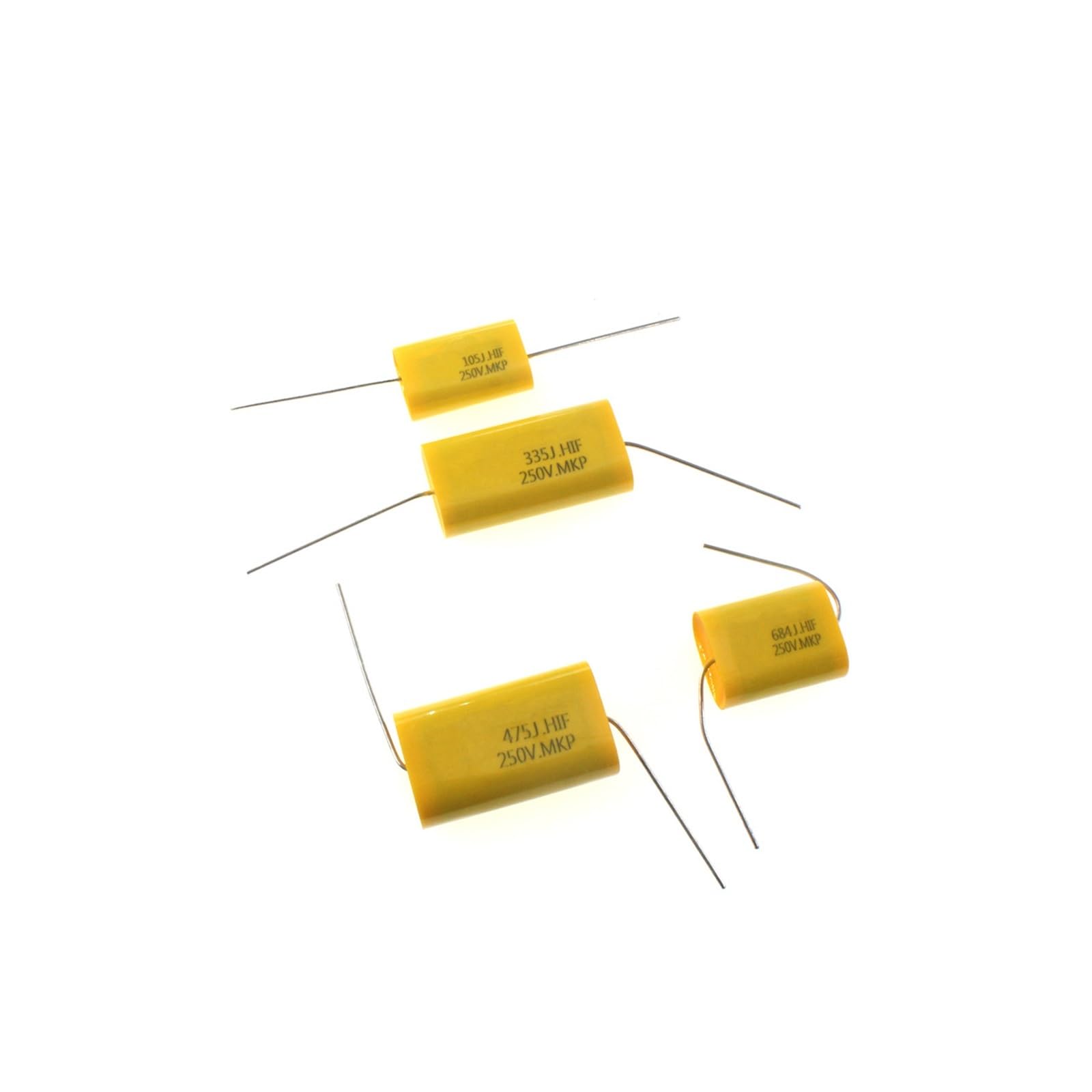 5PCS 250V DC Axial MKP Audio Grade Capacitor 0.68uF~47uF For HIFI DIY Frequency Capacitance Guitar Amplifier IDGTTLDF(250V226 5PCS)