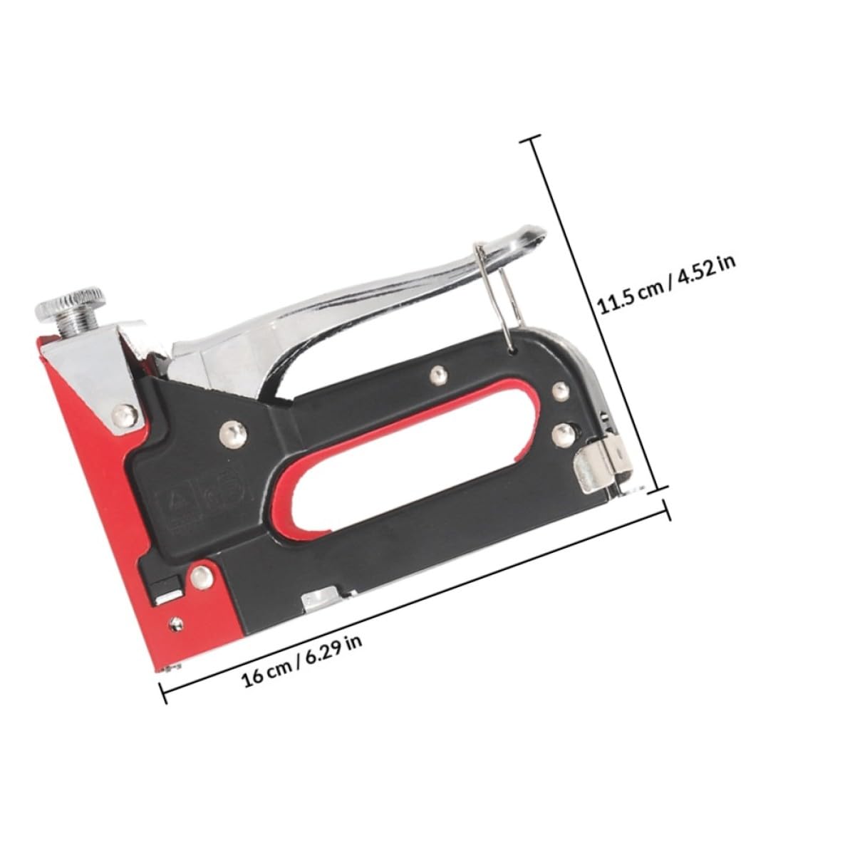UKCOCO Graffettatrice Pesante a Pistola Design Ergonomico e Manico Curvo in Metallo, Dispositivo per Unghie a U per Lavori Artigianali e Fai da Te