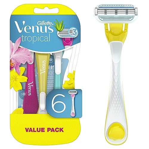 Gillette Venus Pacote econômico tropical com 6 lâminas descartáveis, 3 lâminas