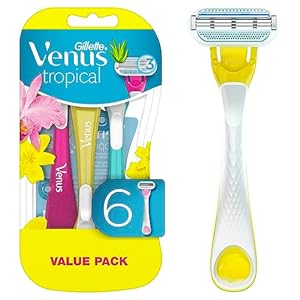 Gillette Venus Tropical Value Pack 6 Disposable Razors 3 Blades