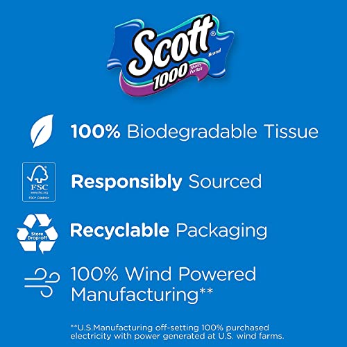 Image of Scott 1000 Sheets Per Roll Toilet Paper, Bath Tissue, 20-Rolls