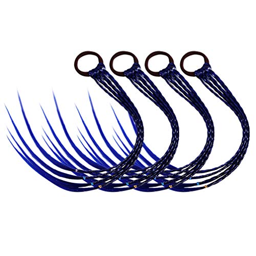 Beaupretty 4pezzi Elastici Per Capelli Parrucche Per Ragazzo Ragazza Ragazza Trecce Ad Anello Fermacoda in Corda Per Capelli Intrecciati Diversi Colori Accessori Per Sicuri