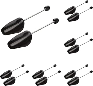 Azonee 6 Pairs Mens Plastic Adjustable Adult Shoe Tree Stretcher Boots Holder Shaper Support Practical Portable Shoe Support Good Shape Shoe Trees Shaping Organizer with Extension Spring Coil