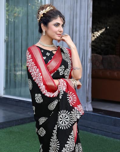 Image of Yashika Women's Dola jacquard Saree| Lightweight Digital Graphic Printed Saree for Women with Unstitched Blouse Piece