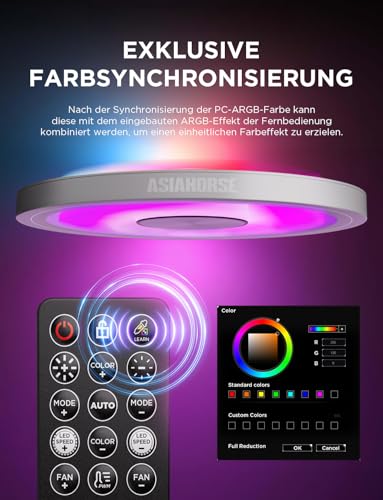 ASH-S1 ARGB PWM PC Lüfter Hub Mit Controller [20 ARGB-Effekte]