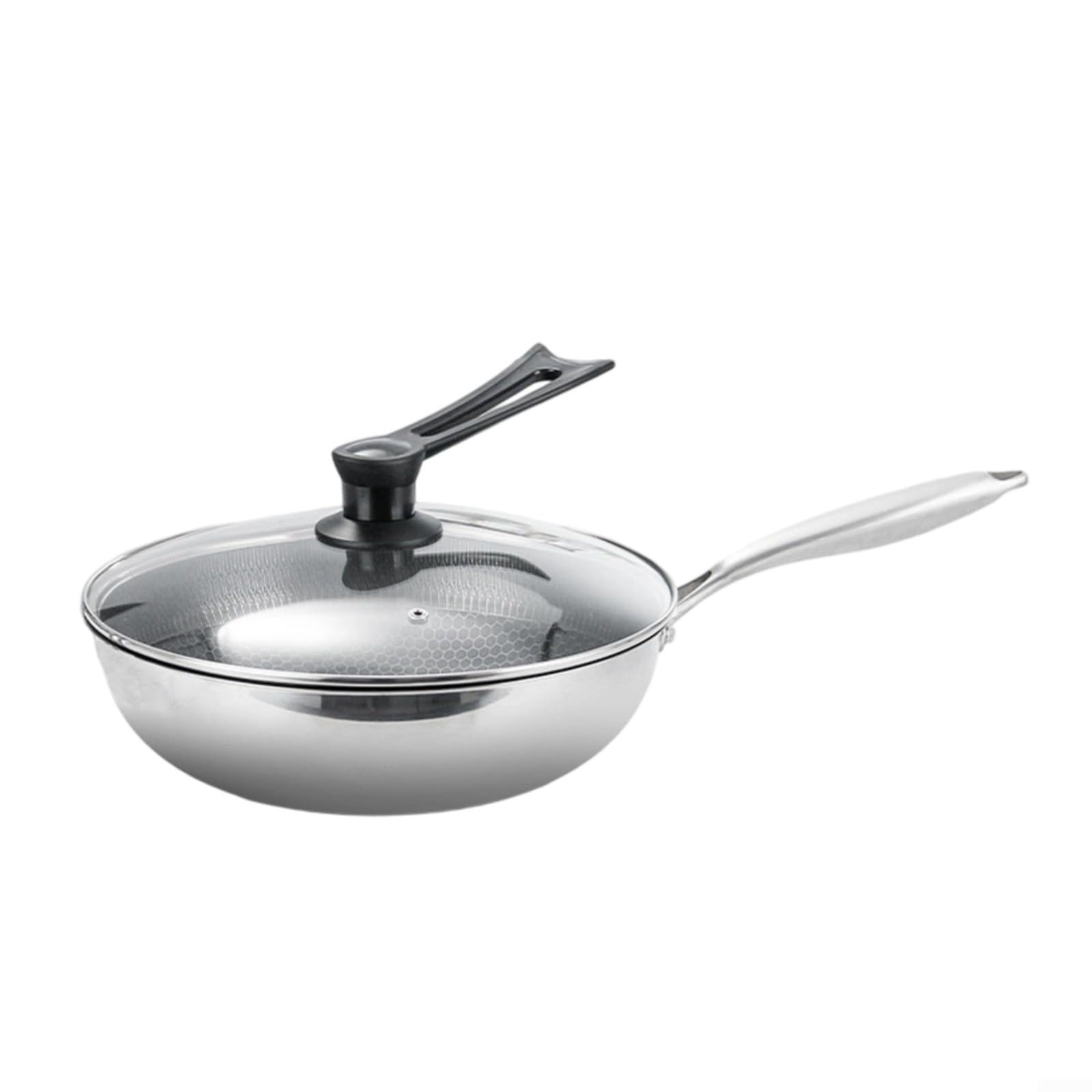 Wok en acier inoxydable 32cm anti-adhésif pour ne plus jamais brûler vos plats
