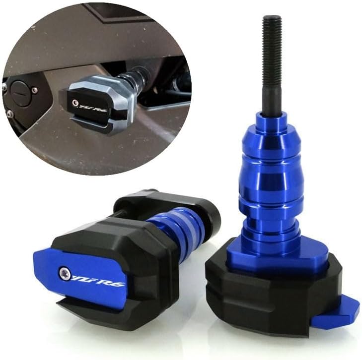 QQLADY Z Motorcycle CNC Falling Protection Frame Slider Fairing Guard Crash Pad Protector for Yamaha YZF-R6 YZFR6 YZF R6 2006-2016 X (Color : Green-A)