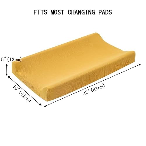 Miniatura 8 de Funda para cambiador para niños y niñas, funda para cambiador de pañales, fundas de cambiador de bebé, fundas de algodón suaves y cómodas, fundas de