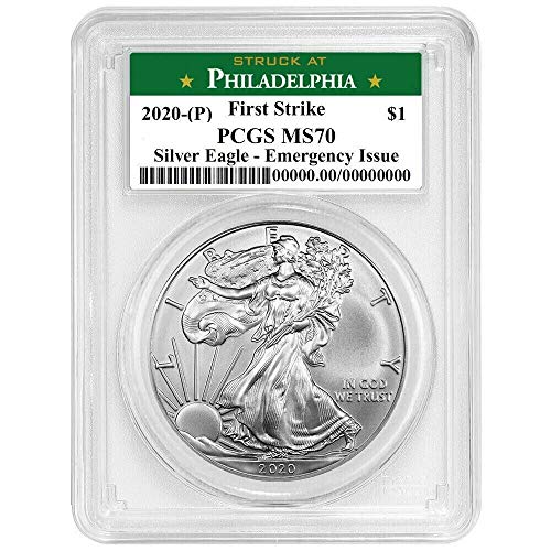 2020 P P Silver Eagle $1 P Minted American Silver Eagle $1 MS-70...
