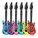 TOYANDONA 6 Pièces Guitare Gonflable Gonflable Rock Guitare Jouet Musical Instrument pour La Partie Décoration (Couleur Aléatoire)