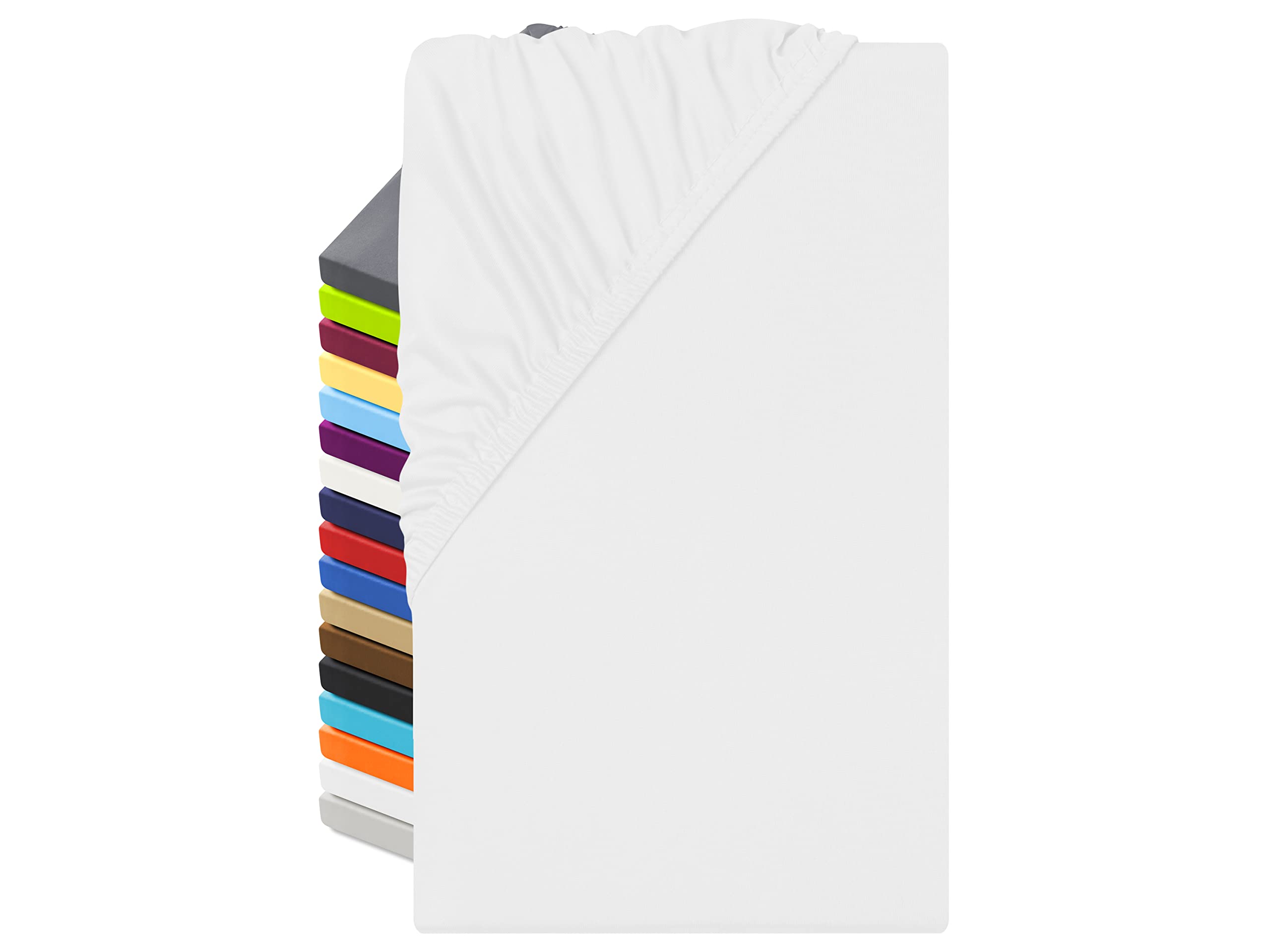 Npluseins White Microfibre Fitted Sheet - Breathable And Suitable For Allergy Sufferers 1519.2192, 120 X 200 Cm,