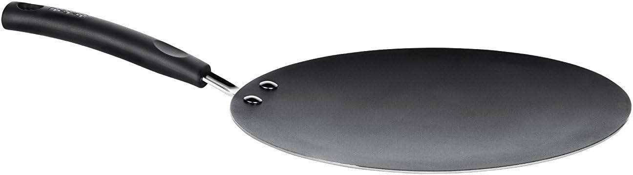 Tefal Madras Collection Chapatti 30cm Pan, All Hobs Compatible Except Induction, Non-Stick, Black, A7491544