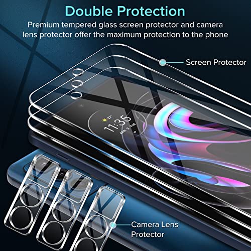 IVoler 3+3 Pezzi Vetro Temperato per Motorola Moto...