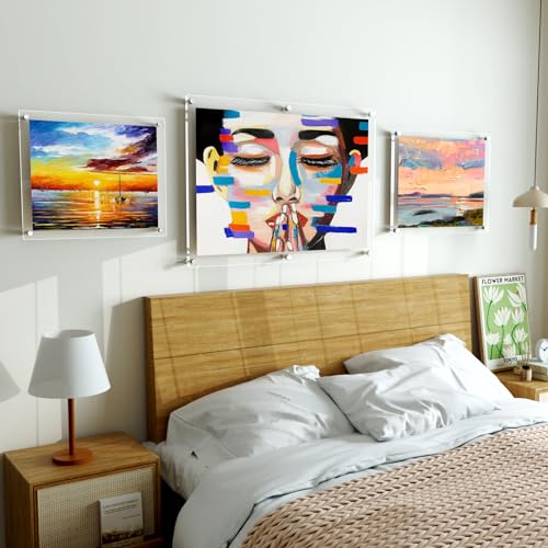 Aitee Large Acrylic Floating Picture Frame 18×24,Clear Photo Frame Wall Mount thumb #4