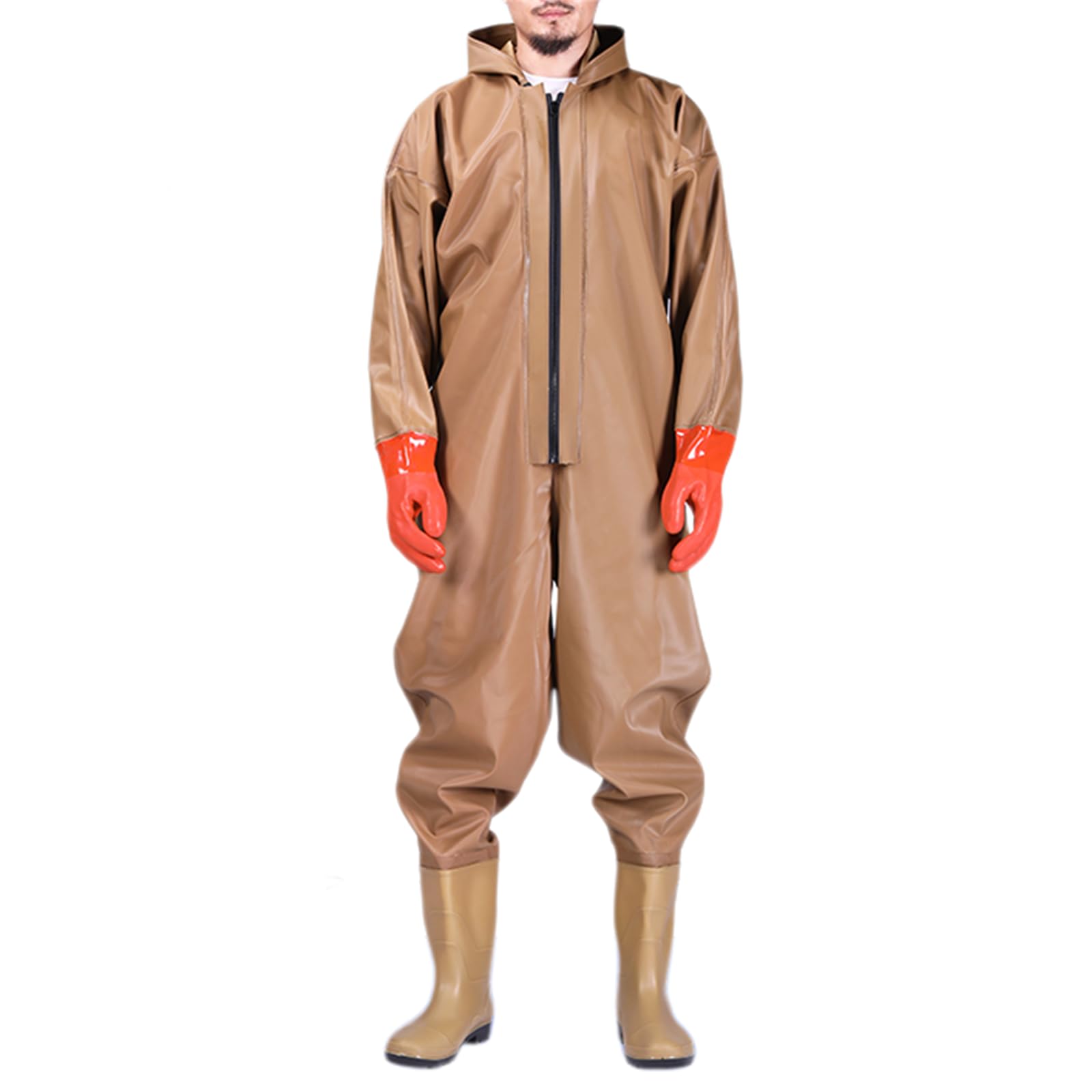 Ganze Körper wasserdichte Jagd Waders Hosen 37-47 Gummi Stiefel Männer Frauen Anglerhose mit Kapuze Overalls Anti-Tragen Waten Hosen Angeln Kleidung