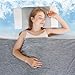 QUTOOL Cooling Blanket for Night Sweats Lightweight Single-sided Cool Design,Cool blanket for Hot Sleepers Breathable Summer Blanket for Bed Sofa Travel, Adults & Kids,Grey,150 * 200cm