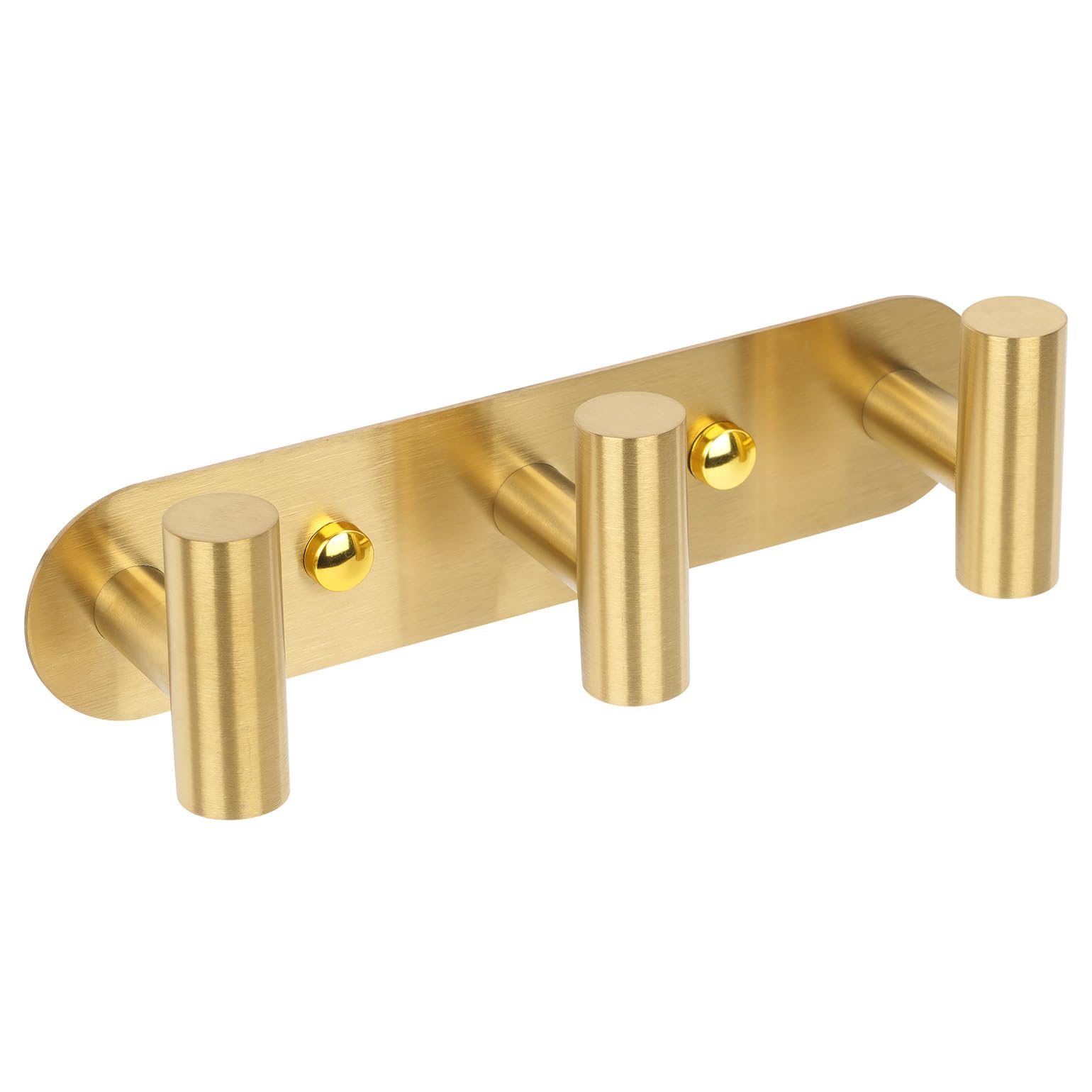 YUET Coat Racks Wall Mounted Heavy Duty with 3 Brushed Brass Coat Hooks