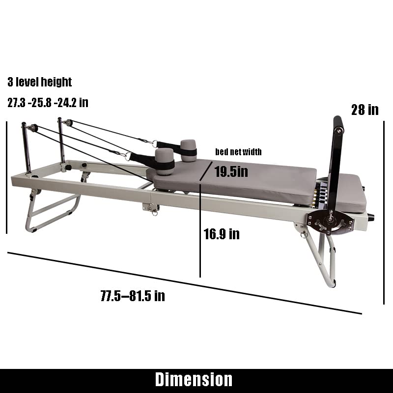 Amazon.co.jp: 折りたたみ式ピラティスリフォーマーマシン機器 家庭用