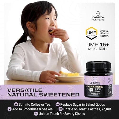 Image of Manuka Honey UMF 15+ /MGO 514+ Certified, Raw Manuka honey New Zealand - 250g