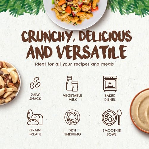 Image of Snack The True Organic Brazil Nuts 7 oz - Raw and Unsalted - Kosher - Healthy-Rich in Vegetable Protein - Harvested in Amazon Rainforest - Fresh, Vegan and Gluten Free - Forest Up