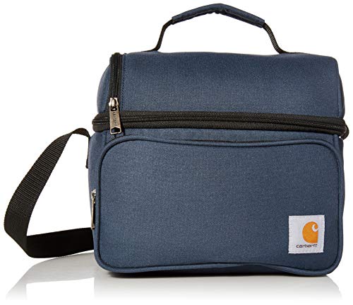 Image of Carhartt Insulated 12 Can Two Compartment Lunch Cooler, Durable Fully-Insulated Lunch Box, Navy