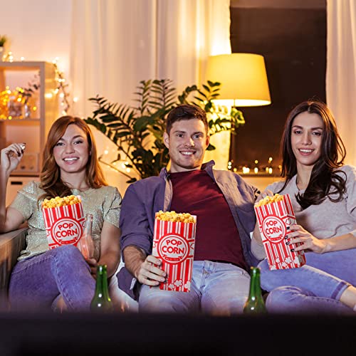 Image of Potchen 500 Pcs Popcorn Bags 2 oz Bulk Popcorn Holders Grease Tear Resistant Disposable Treat Bags for Carnival Movie Night Birthday Party Favors Home Business Supply