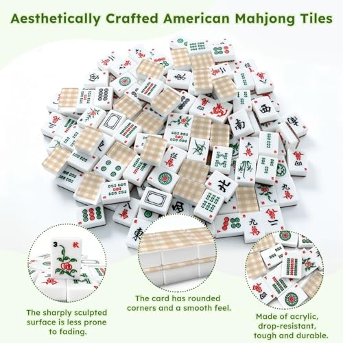 Set de Fichas American Mahjong 166 piezas con Bolsa miniatura 6