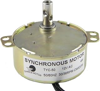 CHANCS Synchronous Motor TYC-50 12V AC 30-36RPM CW/CCW 4W Small Electric Motor Turntable Gear Box for Microwave Oven