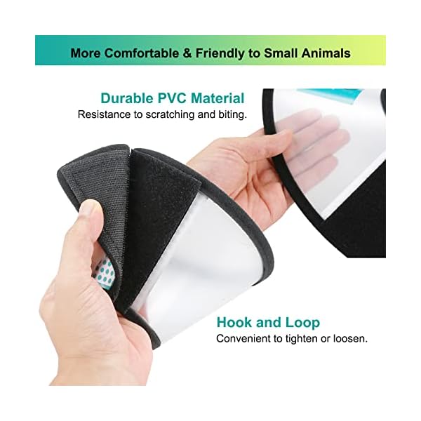 Mintcat cat cone collar soft, adjustable cat collar soft cone, protective cat recovery collar cat cones to stop licking, lightweight elizabethan collar for cats kitten small dog after surgery - image 7